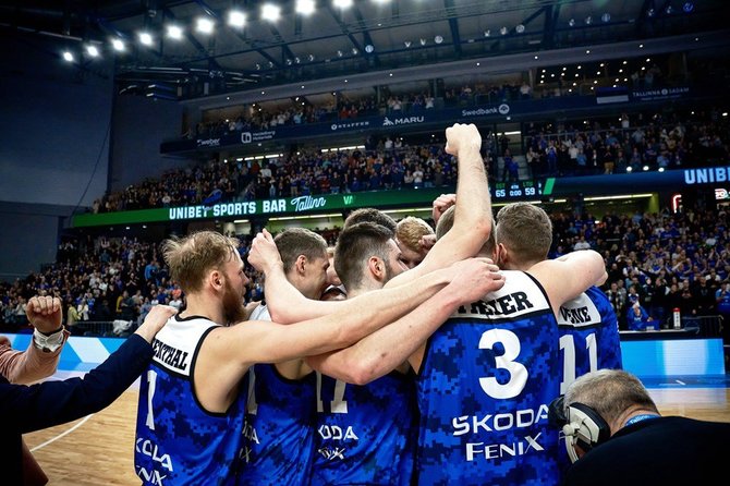 FIBA.com nuotr./Estijos krepšininkų emocijos po pergalės prieš Lietuvą