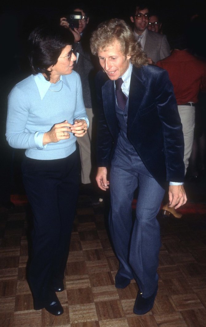 Vida Press nuotr./Billie Jean King ir Vitas Gerulaitis, 1978 m.