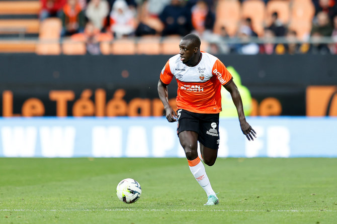 Vida Press nuotr./Benjaminas Mendy su „Lorient“ apranga praėjusiame sezone