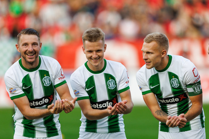 fkzalgiris.lt nuotr./Liviu Antalis, Paulius Golubickas ir Ovidijus Verbickas