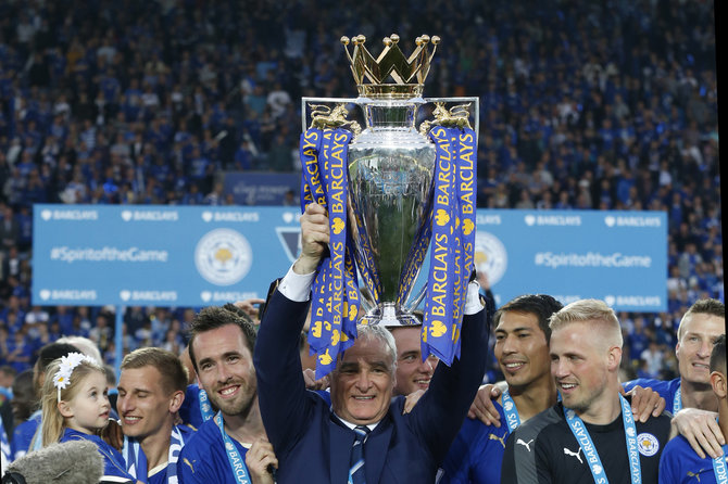 Vida Press nuotr./Claudio Ranieri ir „Leicester“ klubo triumfas „Premier“ lygoje 2016 metais