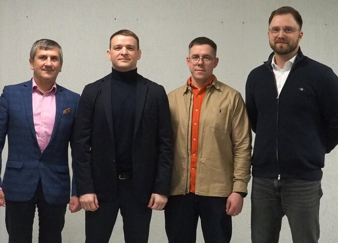 Valdo Malinausko nuotr./Iš kairės: Albinas Sodaitis, Aleksandras Kazakevičius, Andrius Stočkus ir Domantas Vizbaras