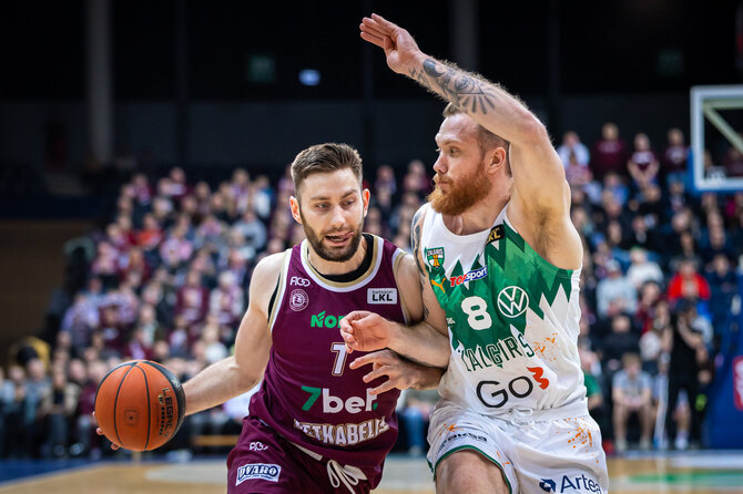 LKL, kurią remia „Betsson“/R.Lukoševičiaus nuotr./Kristianas Kullamae, Ignas Brazdeikis