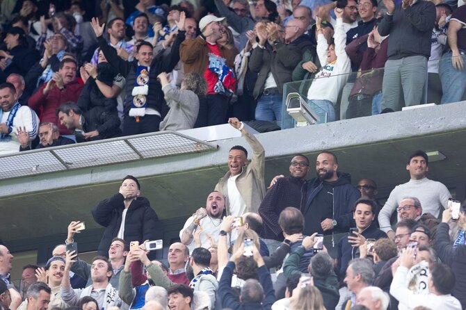 Vida Press nuotr./Kyliano Mbappe reakcija tribūnose į F.Valverde įvartį
