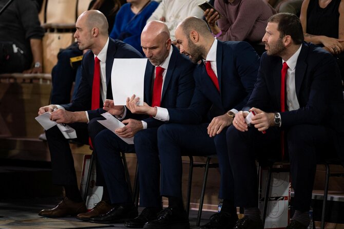 Vida Press nuotr./Sergijus Gladyras, Ilias Kantzouris, Vassilis Spanoulis, Manučaras Markoišvilis