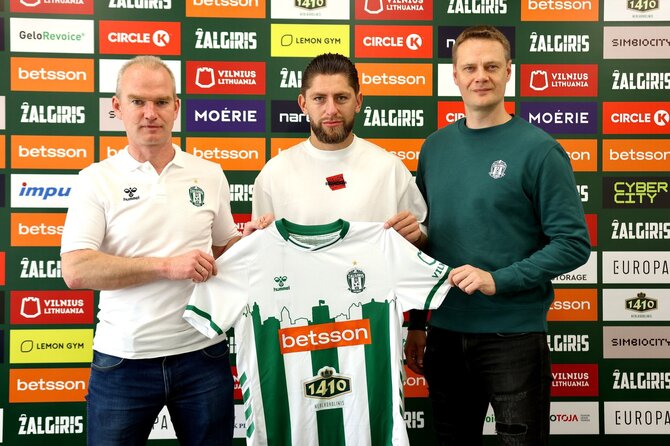 fkzalgiris.lt nuotr./Mindaugas Kasperūnas, Stanislavas Bilenkis, Giedrius Klevinskas