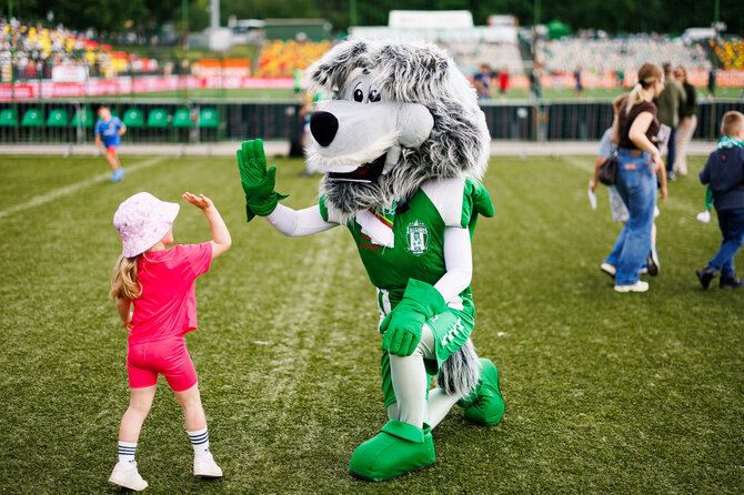 fkzalgiris.lt nuotr./Vilniaus „Žalgirio“ simbolis vilkas
