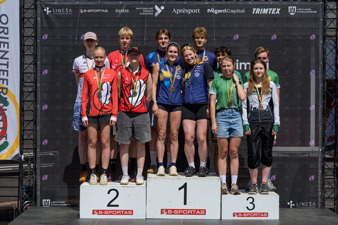Orienteering.lt nuotr./Sprinto estafečių nugalėtojai
