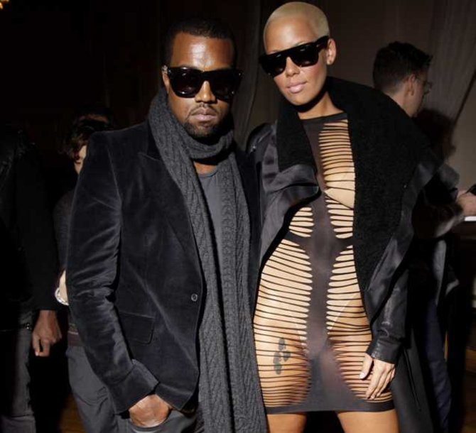 „Scanpix“ nuotr./Kanye Westas su mergina Amber Rose