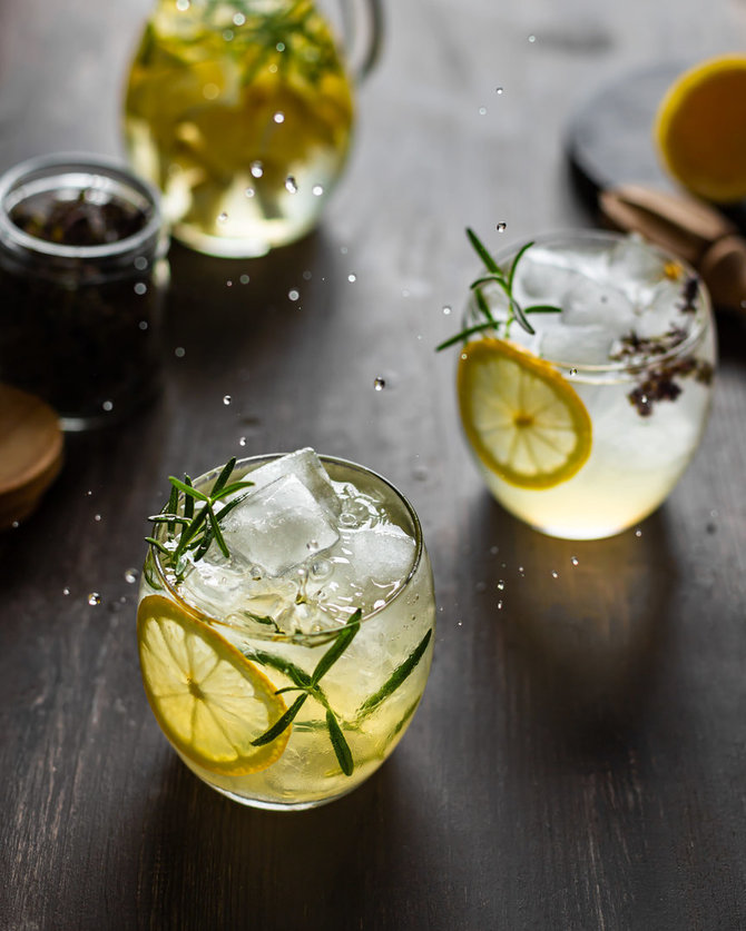 Blogger photo.  / Pear lemonade with herbs