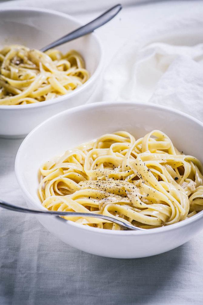 Nidos Degutienės nuotr. /Makaronų patiekalas „Cacio e Pepe“