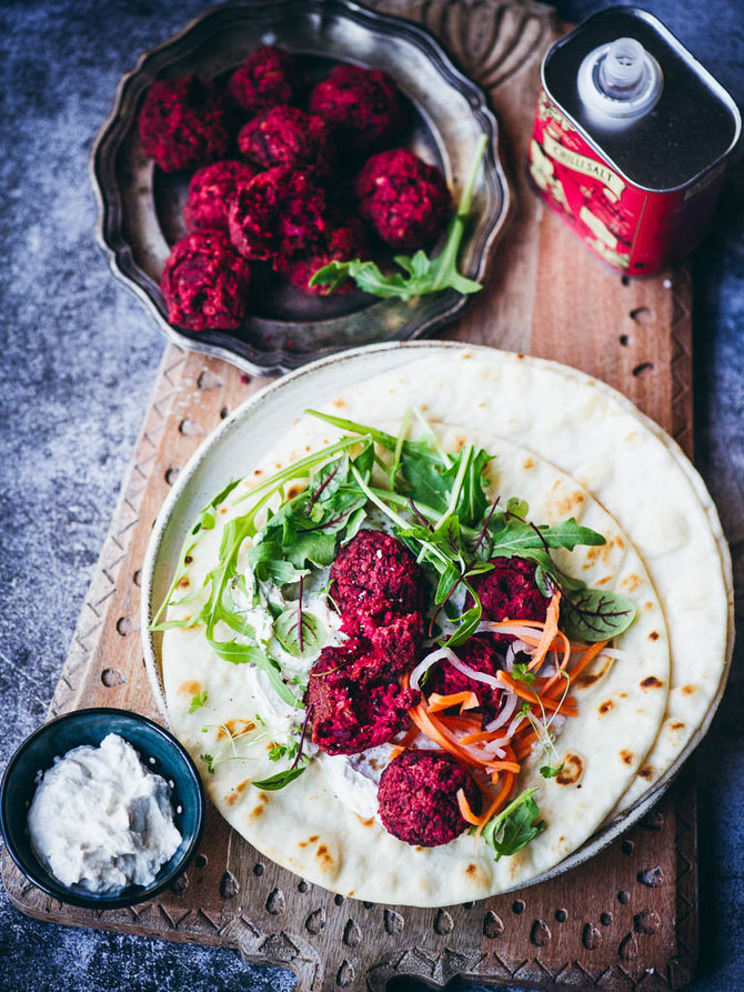 Nidos Degutienės nuotr./Burokėlių falafeliai