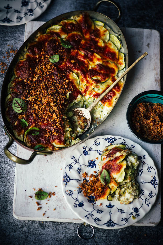 Nidos Degutienės nuotr./Cukinijų, porų ir fetos apkepas