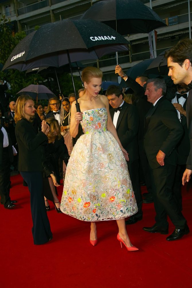 Vida Press nuotr./Nicole Kidman 2013 m. Kanų kino festivalyje, vilkinti „Dior“ haute couture suknelę