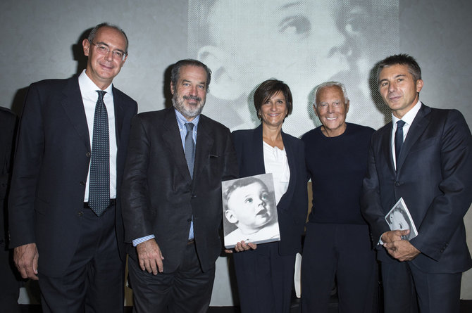 Carlo Rossanigo, Marco Ausenda, Laura Donnini, Giorgio Armani ir Maurizio Michelini