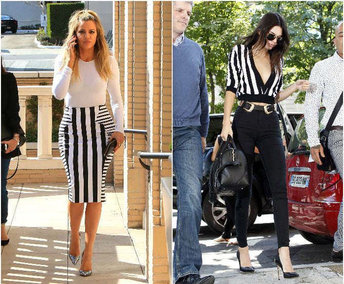 Vida Press nuotr./Khloe Kardashian ir Kendall Jenner