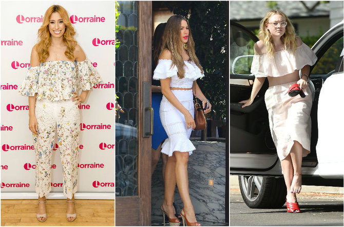 Vida Press nuotr./Stacey Solomon, Sofia Vergara, Dakota Fanning