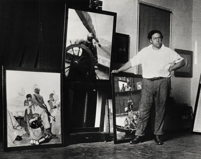 Vida Press nuotr./Andrew Wyethʼo tėvas N.C.Wyeth'as, apie 1930 m.