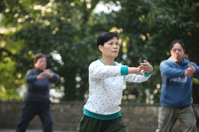 Vida Press nuotr./Tai Chi parke