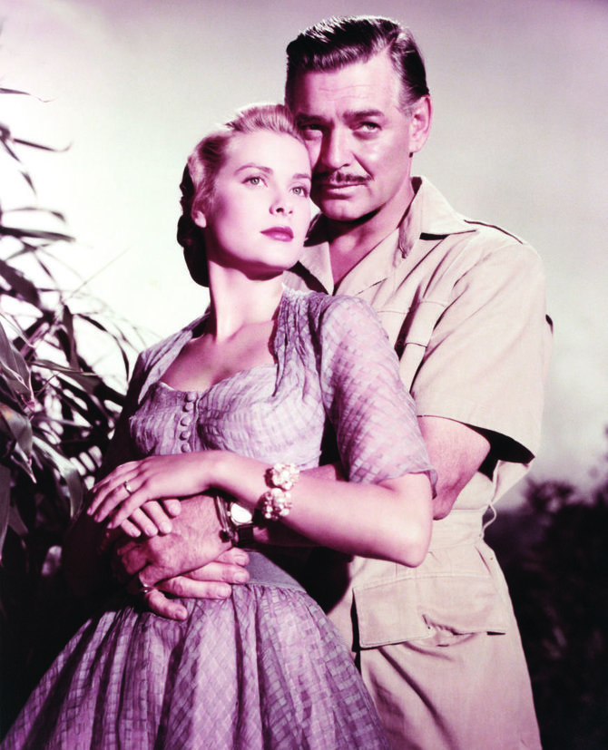 Vida Press nuotr./1953 m. nuotykių juostoje „Mogambo“ Grace Kelly ir Clarkas Gable’as vaidina įsimylėjėlių porą