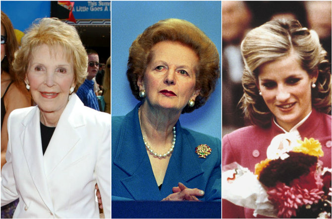 Vida Press nuotr./Nancy Reagan, Margaret Thatcher, princesė Diana