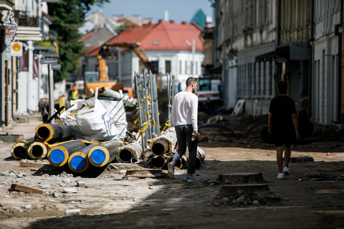 Eriko Ovčarenko / 15min nuotr./Remontuojama Vilniaus gatvė