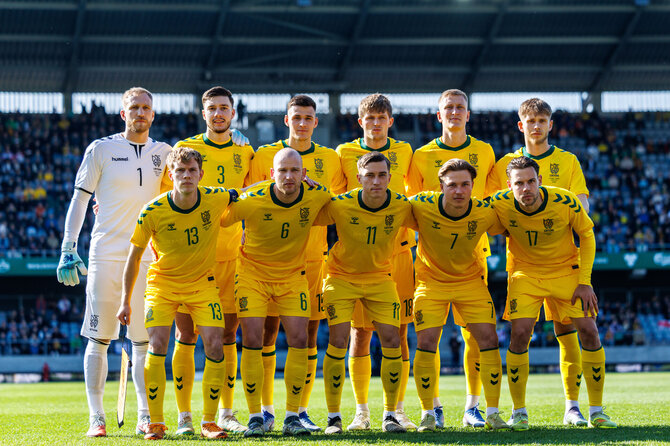 Eriko Ovčarenko / BNS nuotr./Lietuvos vyrų futbolo rinktinė