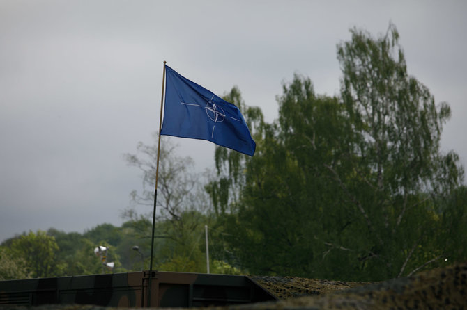 Eriko Ovčarenko / 15min nuotr./NATO vėliava