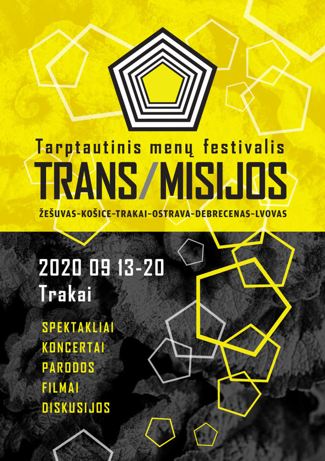 Tarptautinio menų festivalio „TRANS/MISIJOS“ plakatas