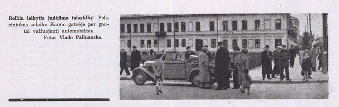 Asmeninio archyvo/Spaudoje – eismo aktualijos (1938 m)
