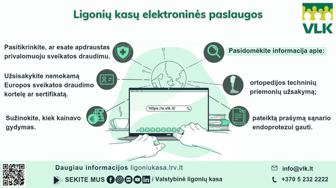 VLK infografikas/Ligonių kasų elektroninės paslaugos VLK infografikas