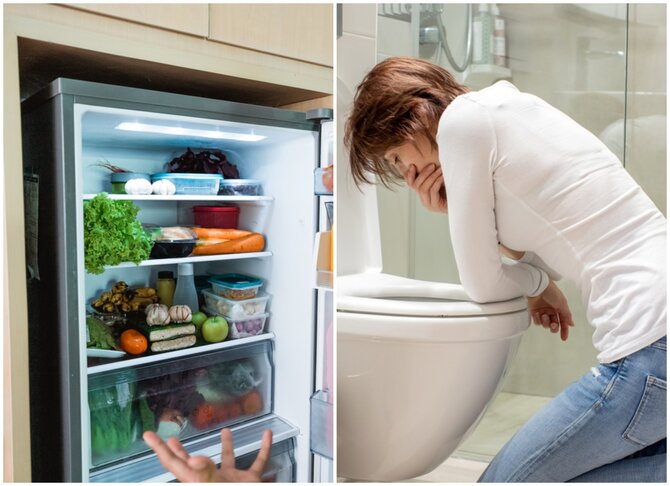 Shutterstock nuotr./Apsinuodijimas šaldytuve laikytais maisto likučiais