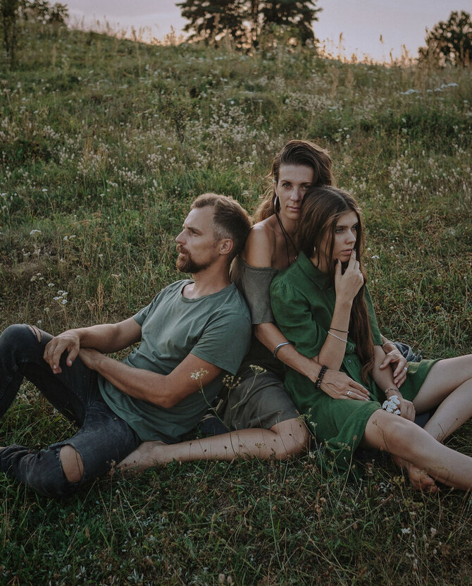 Asmeninės nuotr./Nerijus ir Justina ir Gaja Paluckai