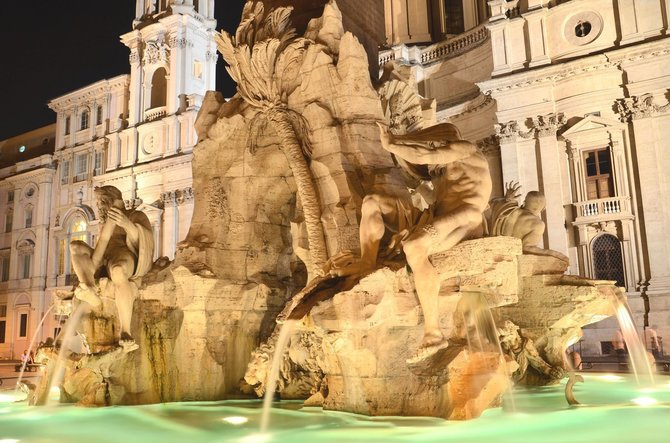 123rf.com nuotr./Keturių upių fontanas Romoje.