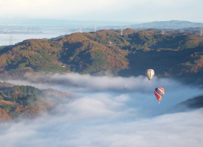 Eglės Digrytės nuotr./Japonija iš oro baliono
