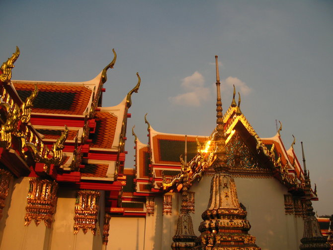 Godos Juocevičiūtės nuotr./Wat Pho šventyklos stogai tiesiog tviska 