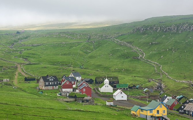 123rf.com nuotr./Tipiškas kaimas Farerų salose