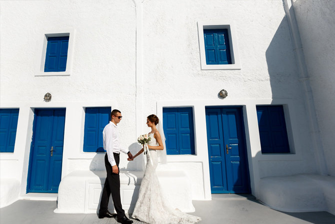 Bigstock.com/Vestuvės Graikijoje