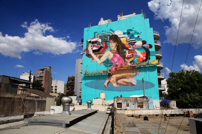 Streetarthub.com/Trimatis grafitis Buenos Airėse