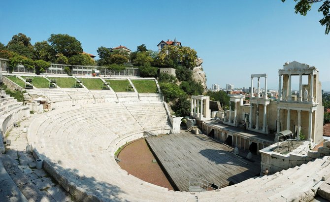 123rf.com /Antikos laikų amfiteatras Plovdive, Bulgarijoje