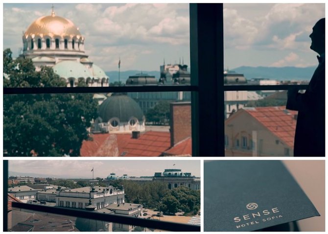 Virginijos Pupeikytės-Dzhumerovos nuotr./Vaizdai pro „Sense Hotel“ langus Sofijoje miesto širdyje