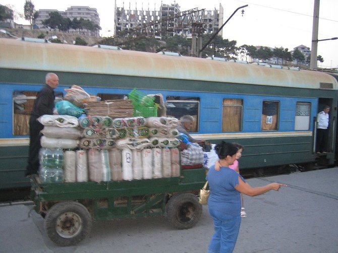 Vaido Mikaičio nuotr./Baku traukinių stotyje