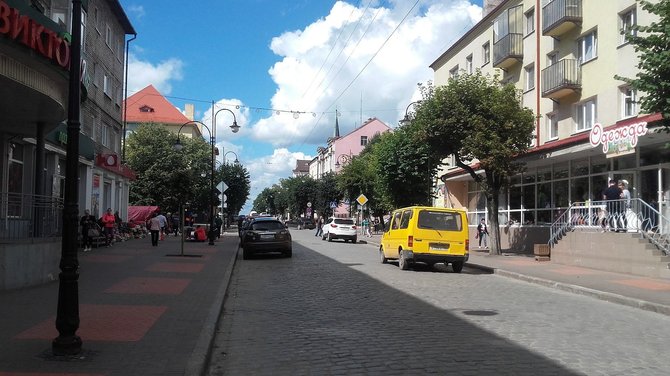 Vaido Mikaičio nuotr./ Lenino gatvė Černiachovske, anksčiau buvusi Hindenburg strasse Įsrutyje.