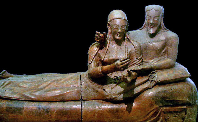 Wikipedia.com/Sutuoktinių sarkofagas, garsinantis Etruscan muziejų