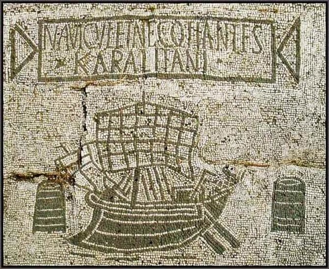 Wikipedia.com/Ostia antica grindinio mozaikos
