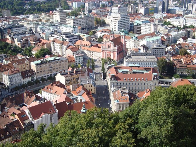 Vaido Mikaičio nuotr./Liublianos panorama nuo Liublianos pilies