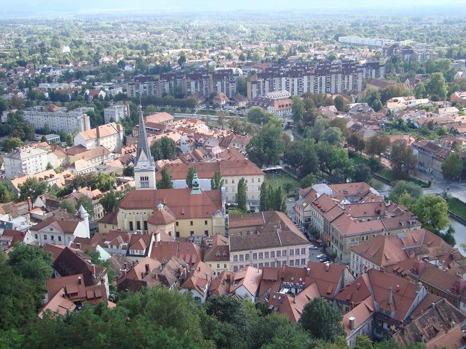 Vaido Mikaičio nuotr./Liublianos panorama nuo Liublianos pilies