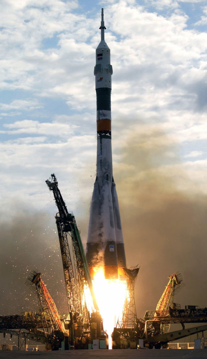 „Baltic Clipper” archyvo nuotr./Baikonuro kosmodrome kyla raketa