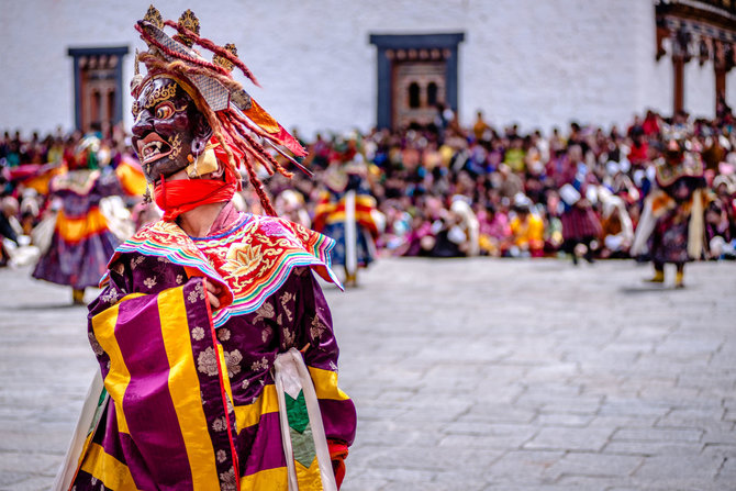 123rf.com /Kaukių šokiai – sena tradicija Butane