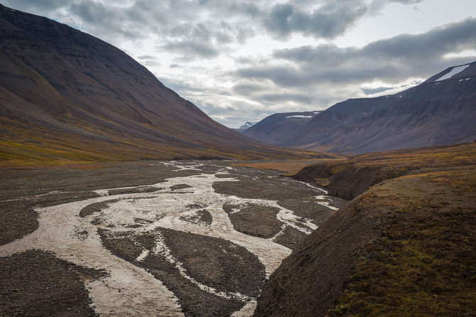 Mariaus Kontrimo nuotr./Viena iš daugybės Svalbardo upių